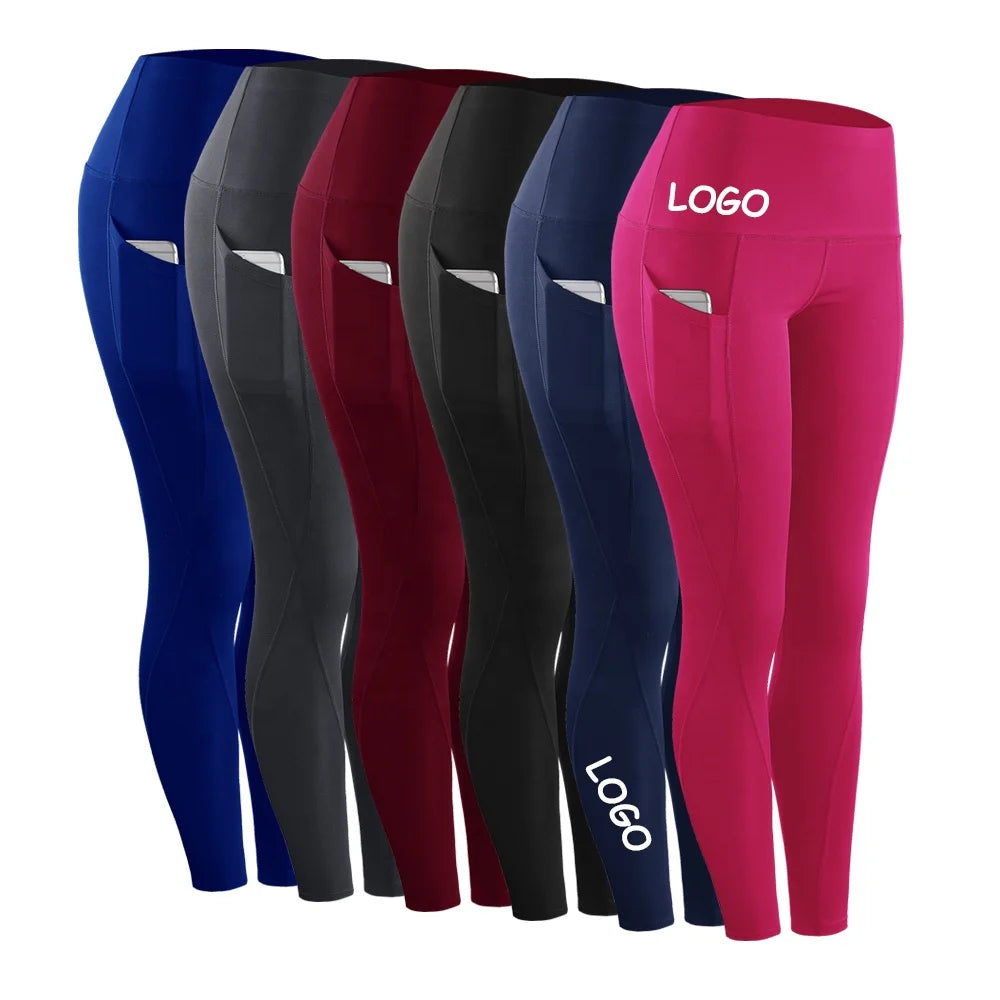 High Waisted Sports Yoga Pants Gym Leggings With Pockets Fitness & Yoga Wear