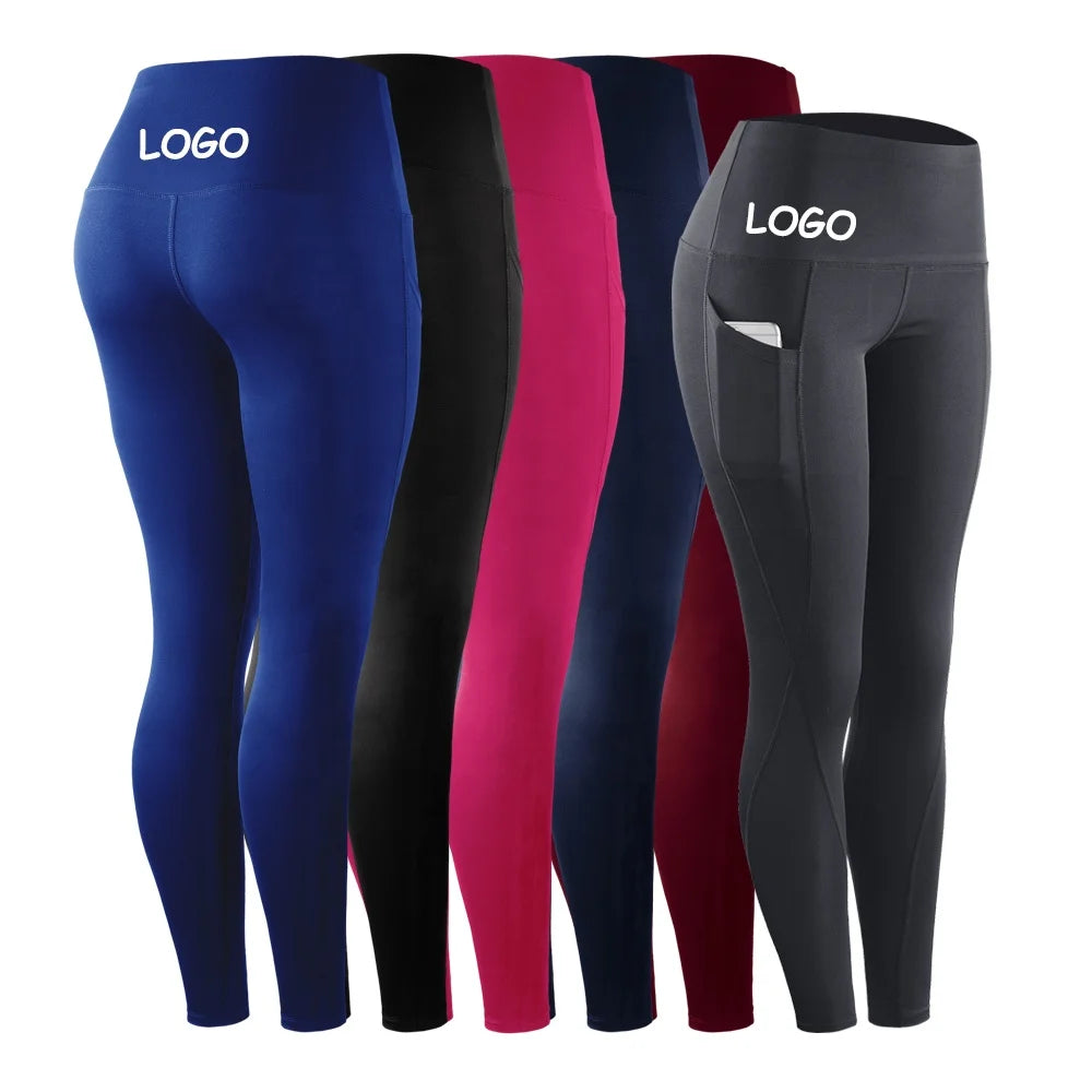 High Waisted Sports Yoga Pants Gym Leggings With Pockets Fitness & Yoga Wear