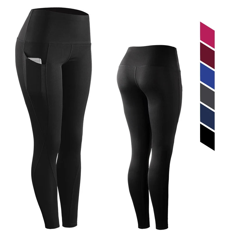 High Waisted Sports Yoga Pants Gym Leggings With Pockets Fitness & Yoga Wear