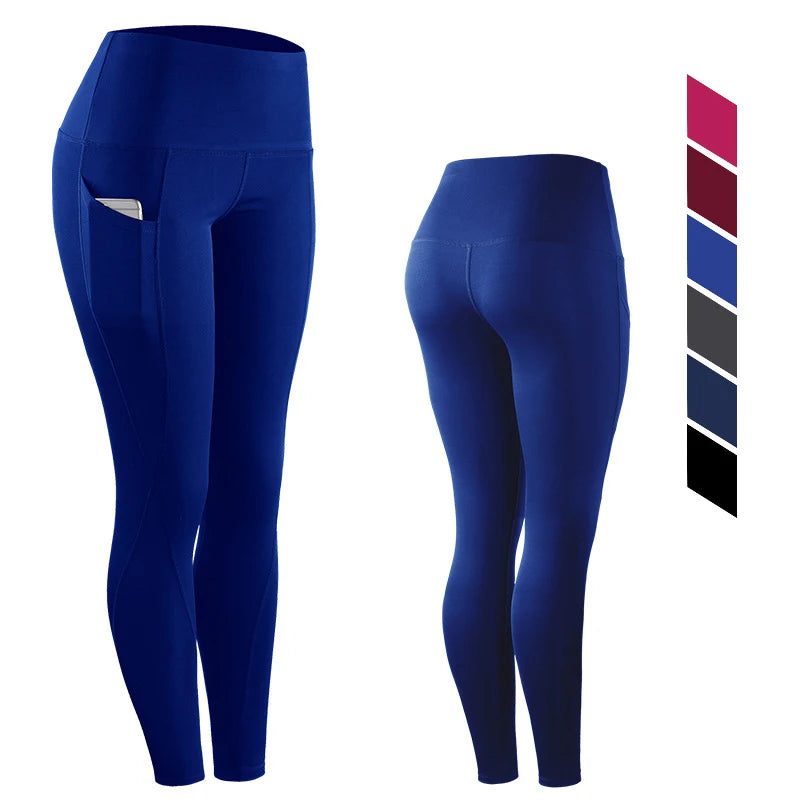 High Waisted Sports Yoga Pants Gym Leggings With Pockets Fitness & Yoga Wear