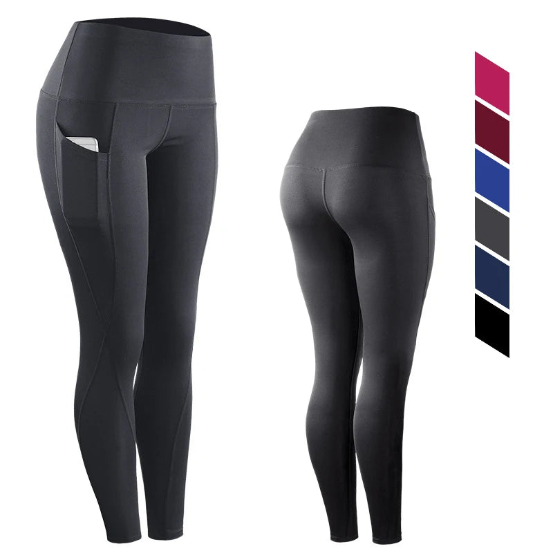 High Waisted Sports Yoga Pants Gym Leggings With Pockets Fitness & Yoga Wear