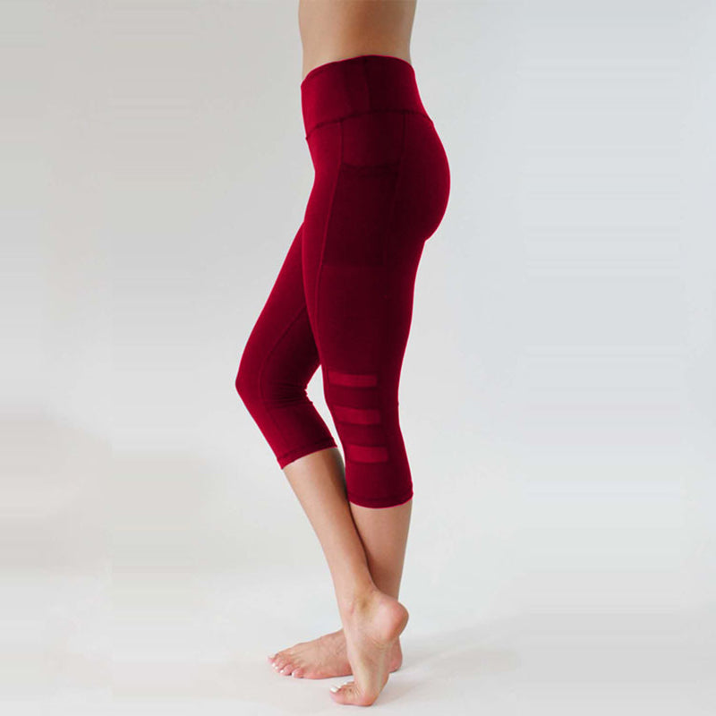 Leggings Women Short Mesh Multi-Color Leggings With Pockets